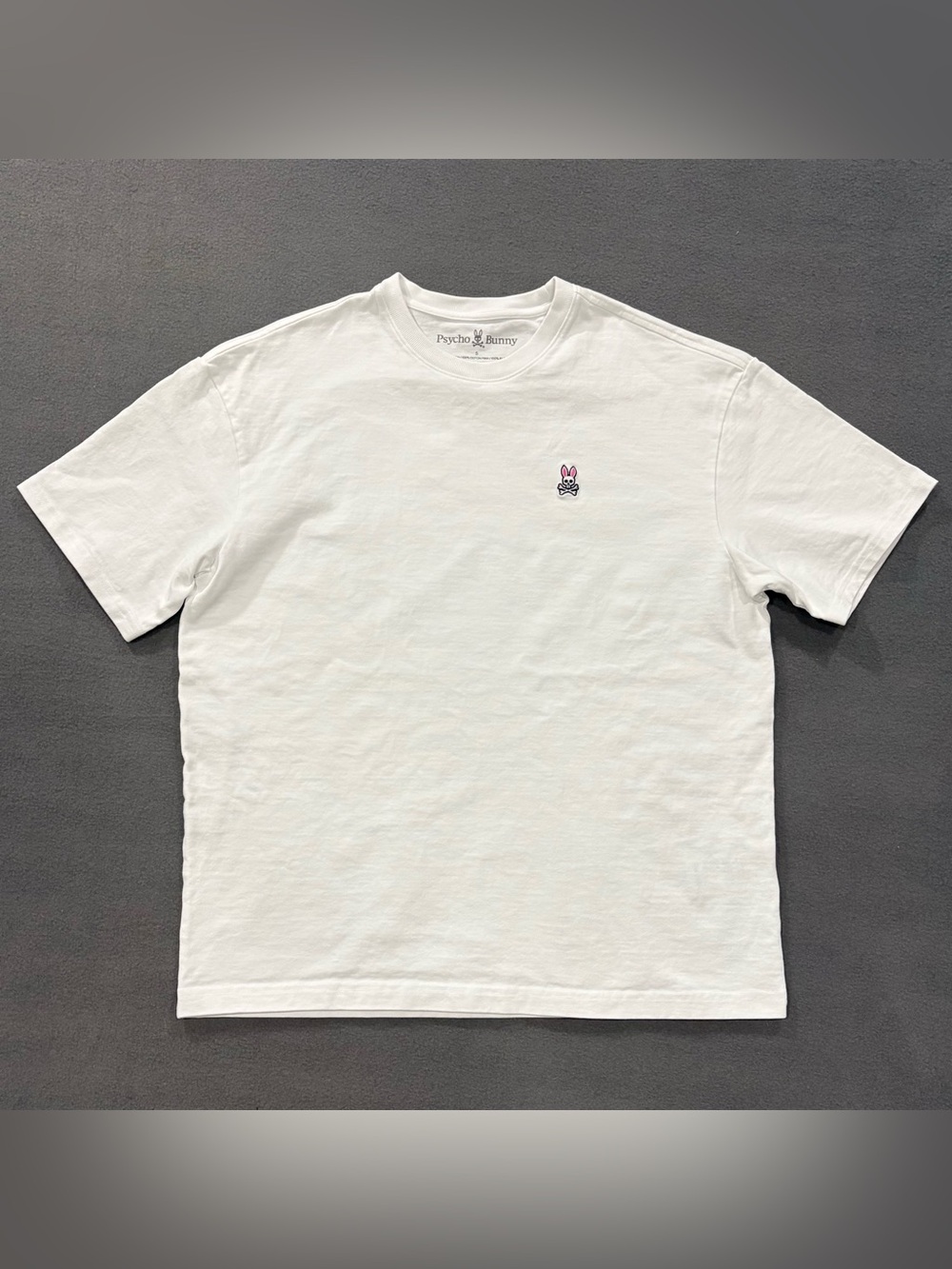 Psycho Bunny White Pima Cotton Crew Neck Short Sleeve Heavy T-Shirt Men’s Size 5